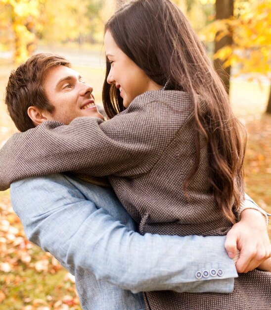 Couple smiling together